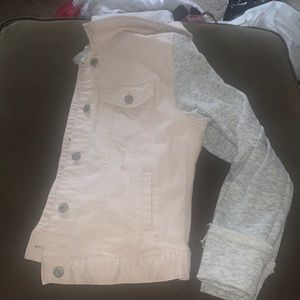 light pink jean jacket